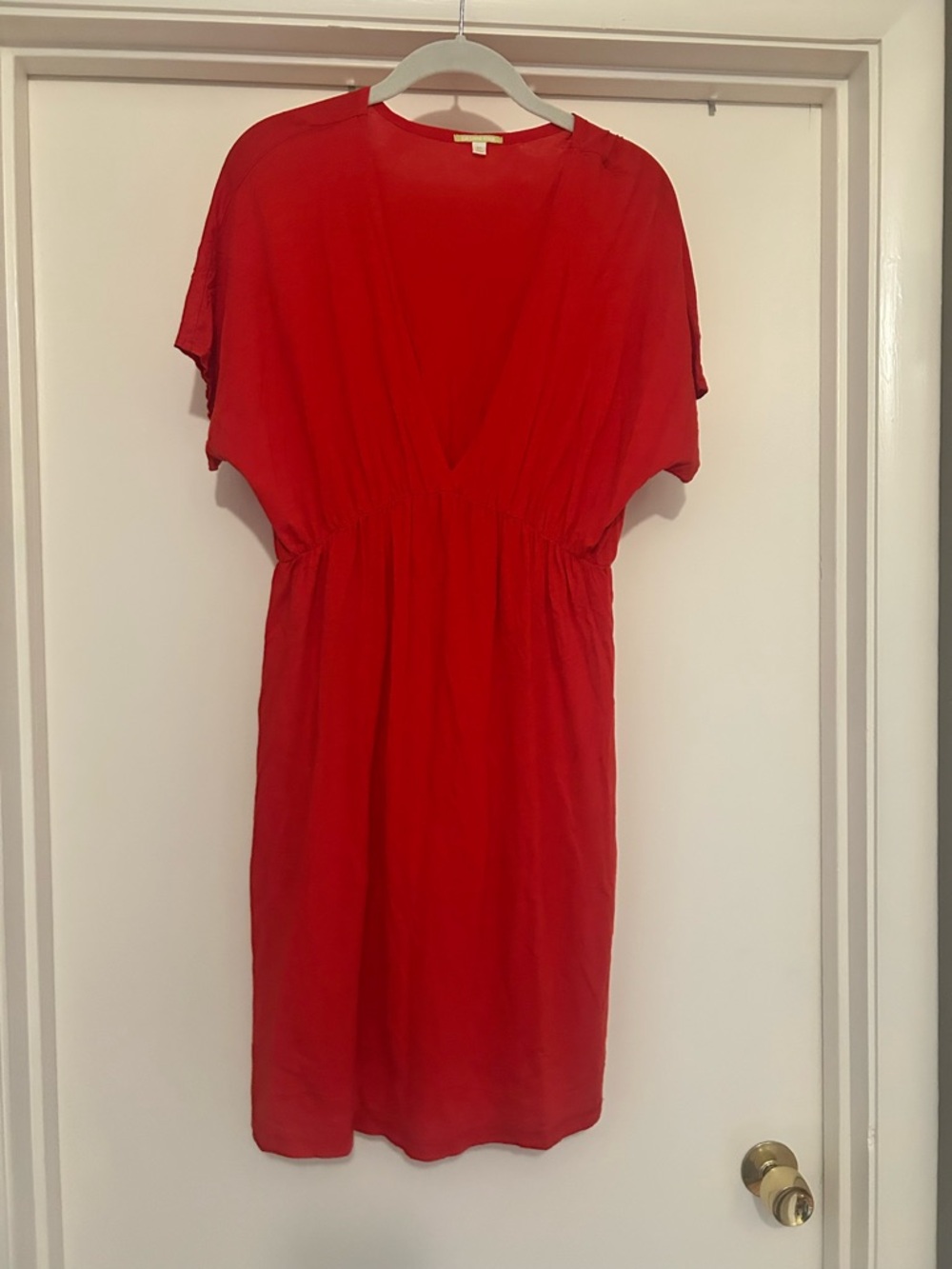 Gianni Bini Bright Red V-neck Neck Dress
